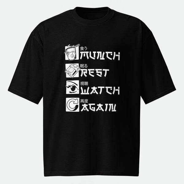 Watch Restart Repeat Super Oversized T-Shirt