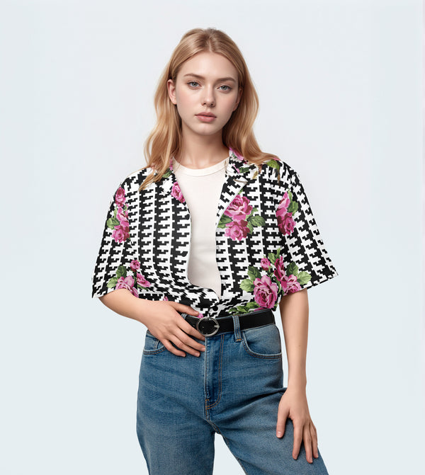 Retro Bloom Button Shirt