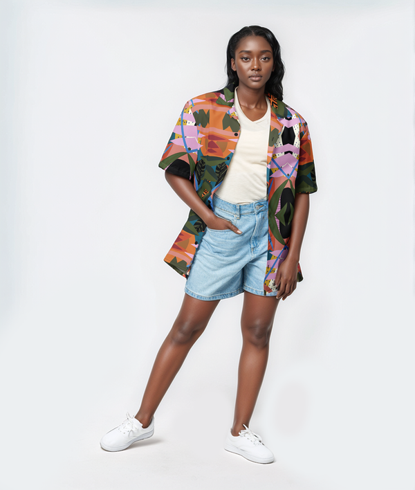 Geo Rhythm Button Shirt