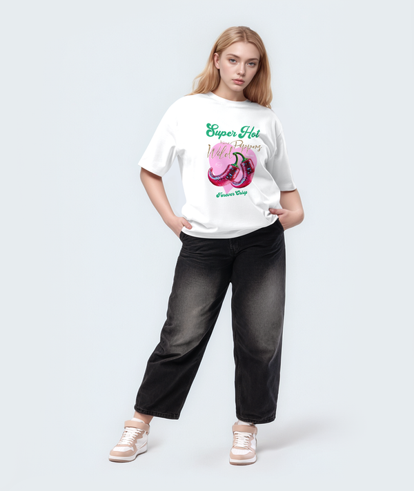 Super Hot Peppers oversized T-Shirt