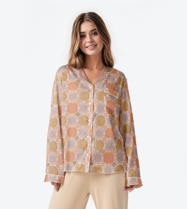 TileMuse Long-Sleeve Pajama Top