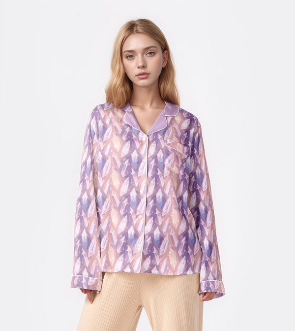 Soft Amethyst Long-Sleeve Pajama Top