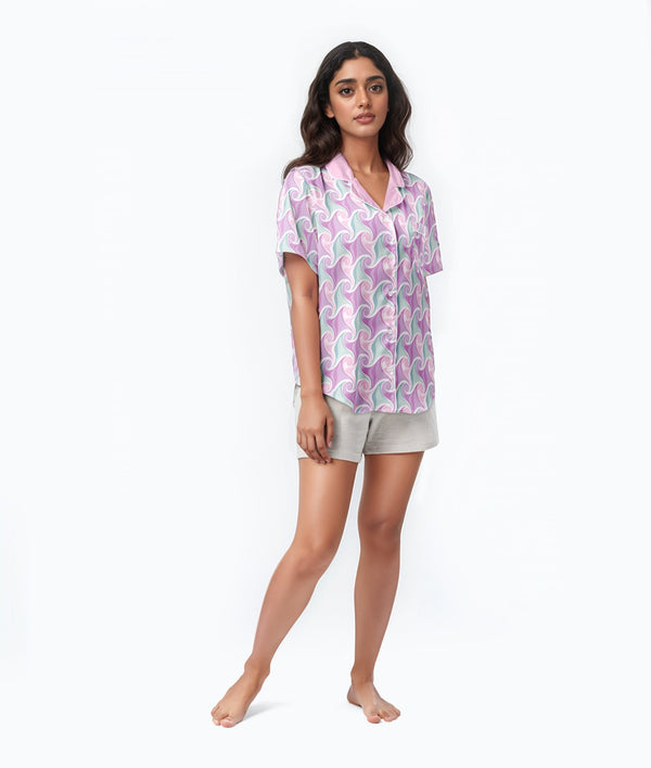 DreamSwirl Short-Sleeve Pajama Top