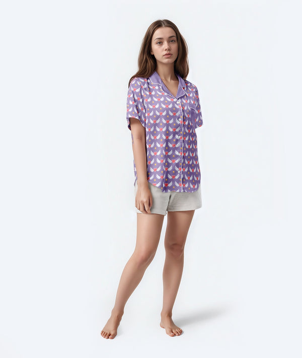 Love Soar Short-Sleeve Pajama Top