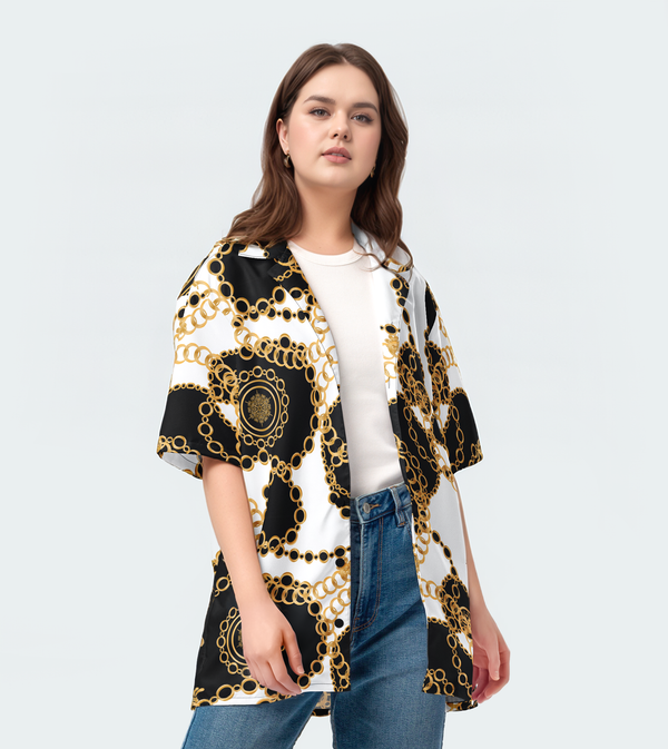 Royal Chain Stripe Button Shirt