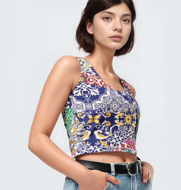 Baroque Mosaic Crop Top
