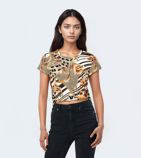 Baroque Wild Bloom Crop Top