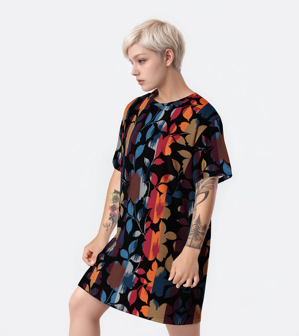 After Dark Bloom T-Shirt Dress