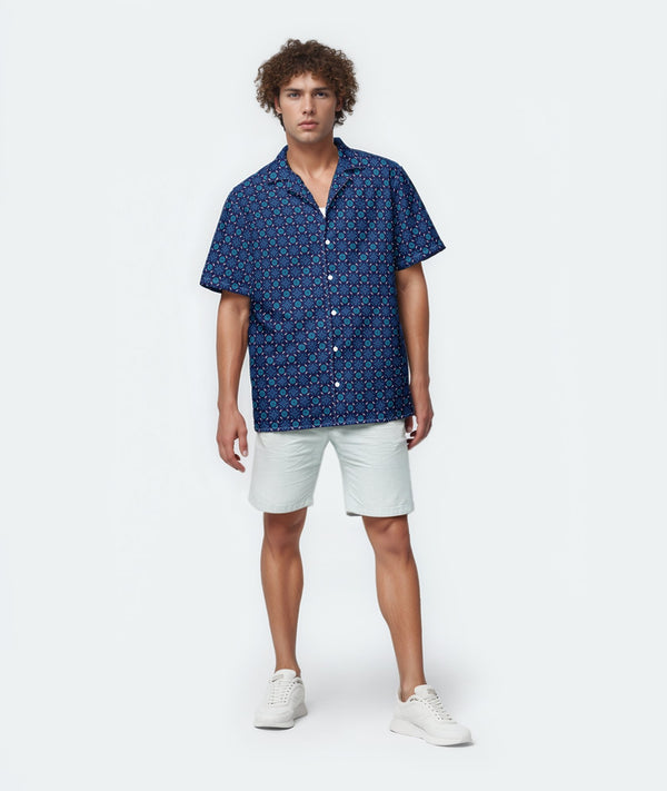 Midnight Mosaic Button Shirt