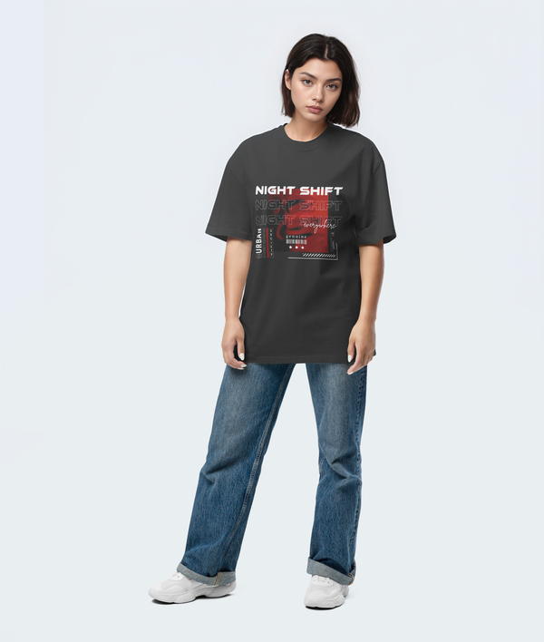 Night Shift Oversized T‑Shirt