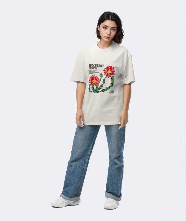 Succulent Patch Oversized T‑Shirt