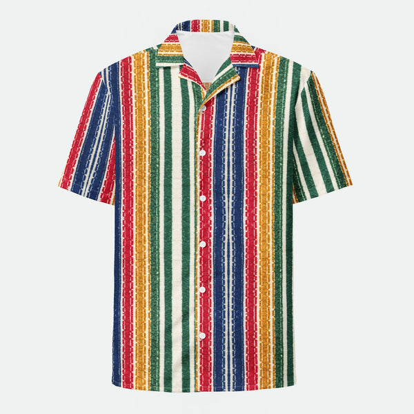Baja Sunset Stripe Button Shirt